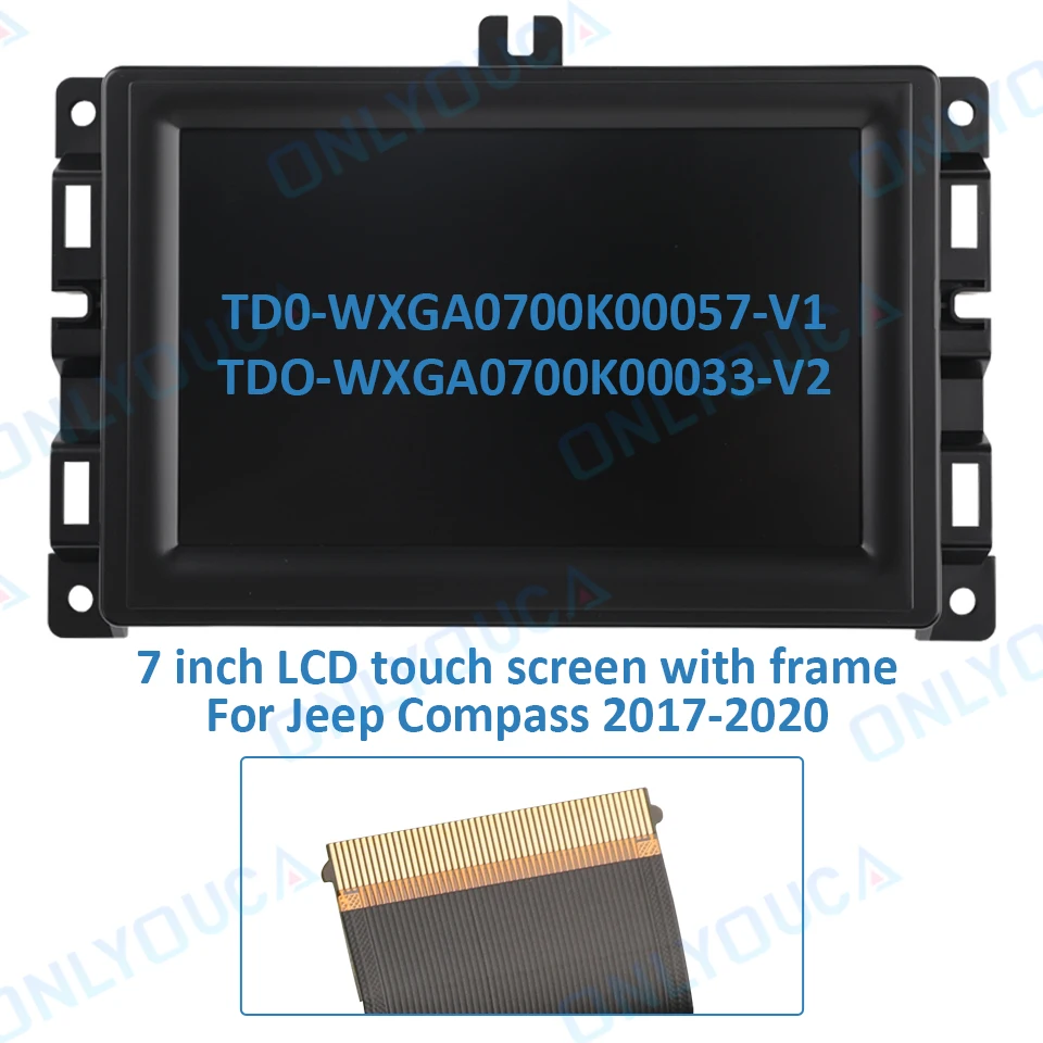 TDO-WXGA0700K00057-V1 TDO-WXGA0700K00033-V2 LCD Screen Display Panel For Jeep Guide Compass 2017-2020 AM FM Radio K00033-S-W
TDO-WXGA0700K00057-V1 TDO-WXGA0700K00033-V2 LCD Screen Display Panel For Jeep Guide Compass 2017-2020 AM FM Radio K00033-S-W