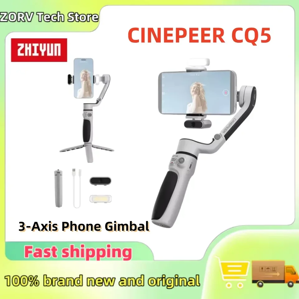 ZHIYUN CINEPEER CQ5 3-Axis Phone Gimbal equipped with AI Face Tracking and Fill Light for iPhone 16 Android Smartphone
ZHIYUN CINEPEER CQ5 3-Axis Phone Gimbal equipped with AI Face Tracking and Fill Light for iPhone 16 Android Smartphone