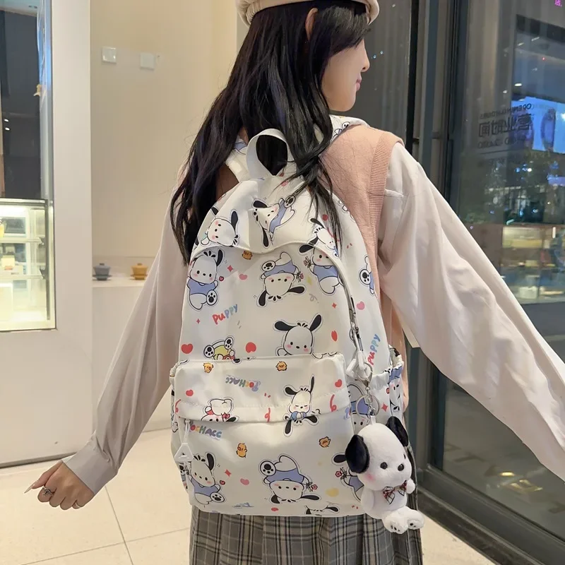 Рюкзак с героями мультфильмов Sanrio Pochacco для девочек, милый студенческий школьный рюкзак, водонепроницаемый универсальный рюкзак, корейский детский подарочный рюкзак
Рюкзак с героями мультфильмов Sanrio Pochacco для девочек, милый студенческий школьный рюкзак, водонепроницаемый универсальный рюкзак, корейский детский подарочный рюкзак