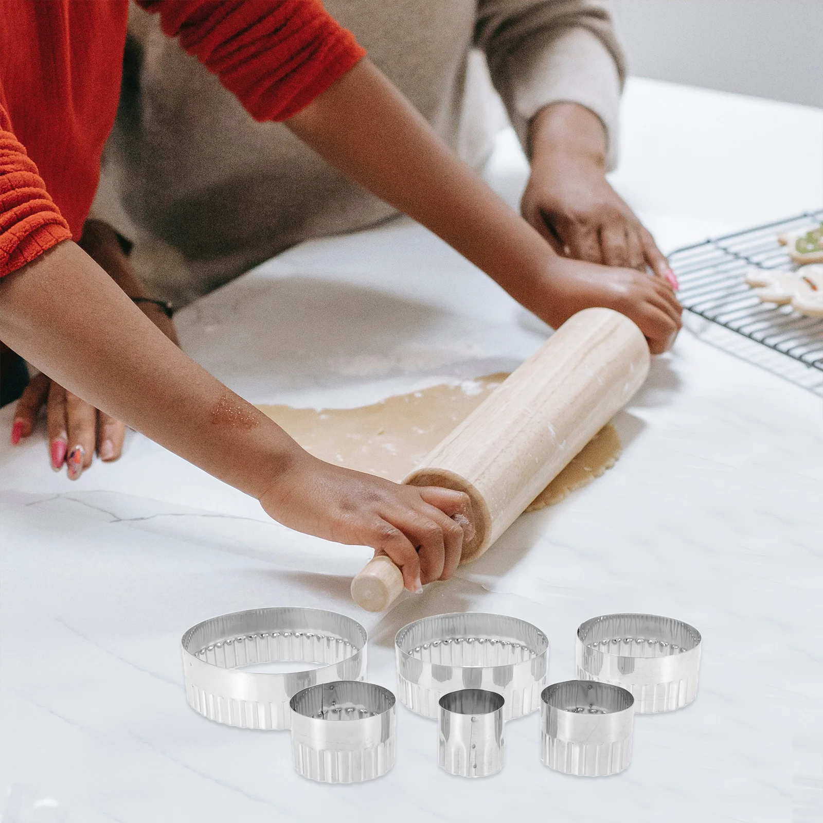 6Pcs Stainless Steel Baking Tools Cookie Molds for Cake Mousse Chocolate Candy Jelly DIY Kitchen Accessories Baking Tool
6Pcs Stainless Steel Baking Tools Cookie Molds for Cake Mousse Chocolate Candy Jelly DIY Kitchen Accessories Baking Tool