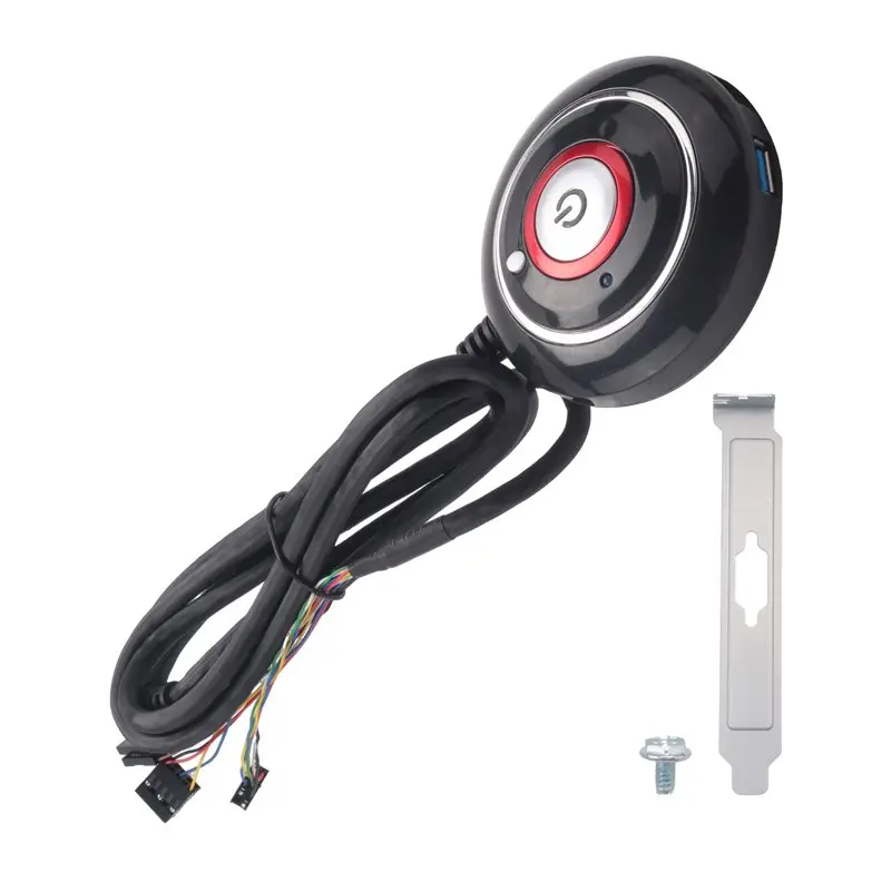 Highly Recommended Desktop Computer Switch Button With Dual USB Ports And Audio PC External Start Button 165Cm Cable
Highly Recommended Desktop Computer Switch Button With Dual USB Ports And Audio PC External Start Button 165Cm Cable