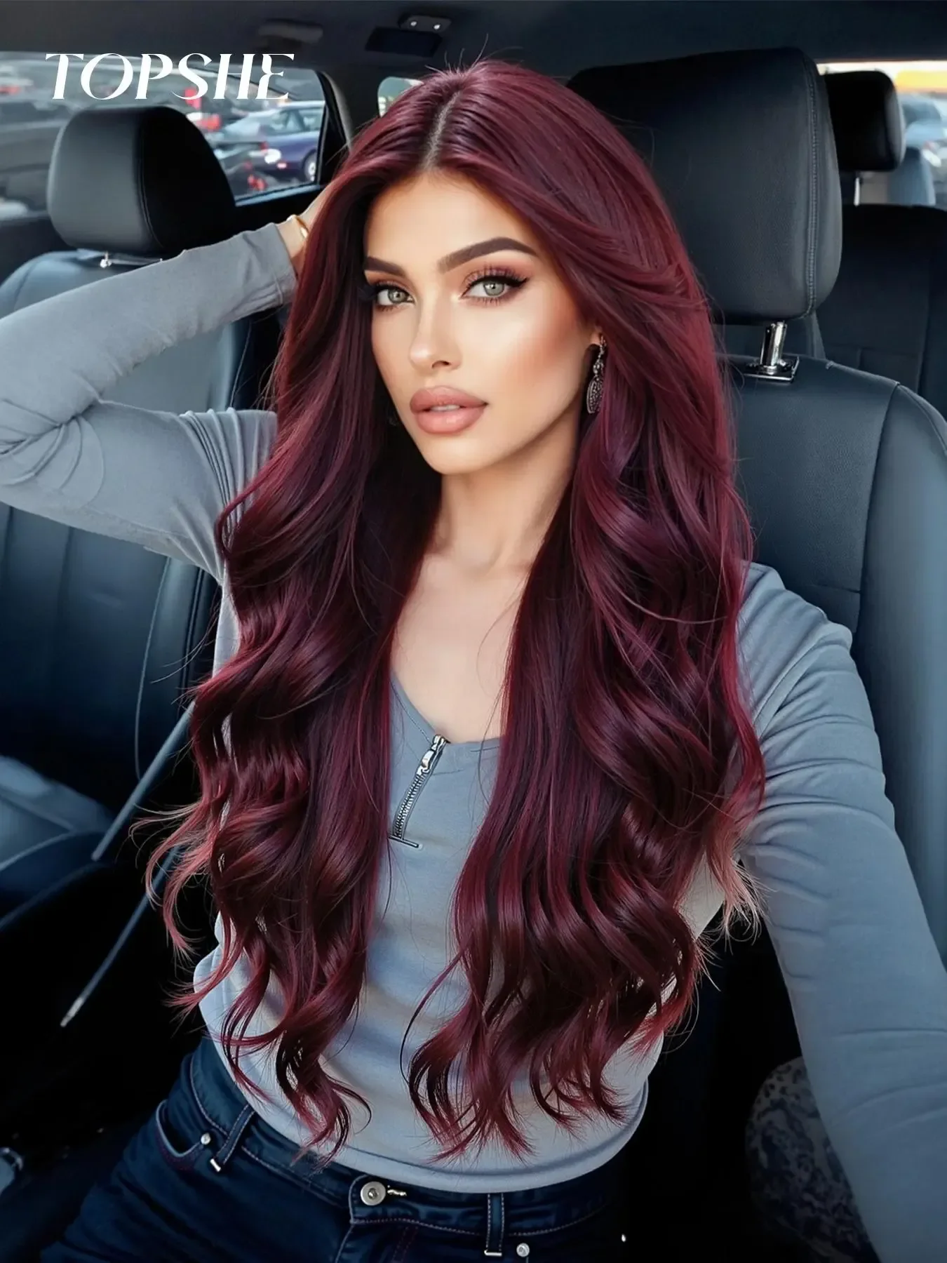 26 Inch Burgundy Long Wavy Wigs for Women, Gorgeous Fluffy Wigs without Bangs, Synthetic Lace Front Wigs for Party, Daily Use
26 Inch Burgundy Long Wavy Wigs for Women, Gorgeous Fluffy Wigs without Bangs, Synthetic Lace Front Wigs for Party, Daily Use