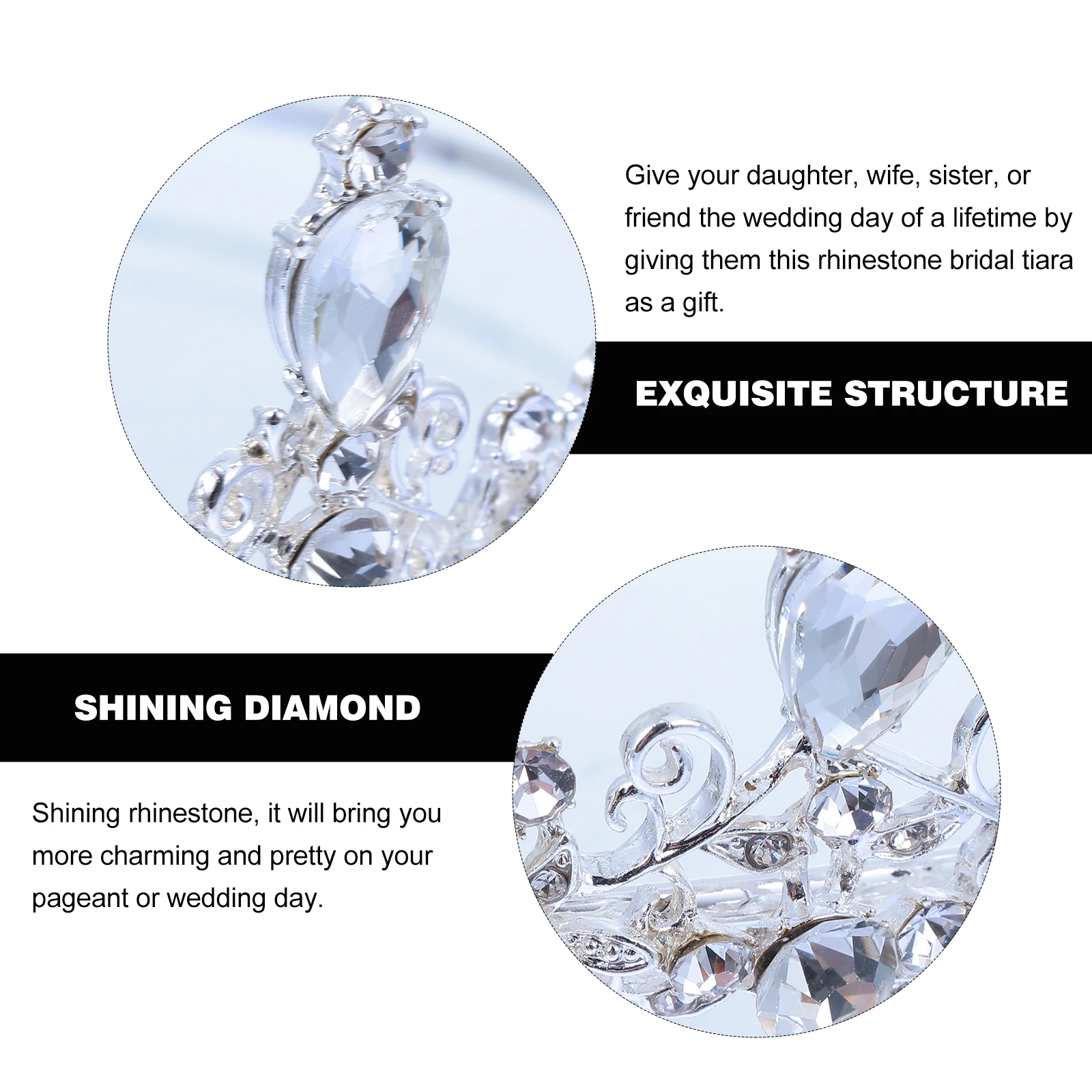 Wedding Crown Rhinestone Bridal Headpiece Crystal Hair Accessories Women Shining Jewelry Bride Tiara Photoshoot Props
Wedding Crown Rhinestone Bridal Headpiece Crystal Hair Accessories Women Shining Jewelry Bride Tiara Photoshoot Props