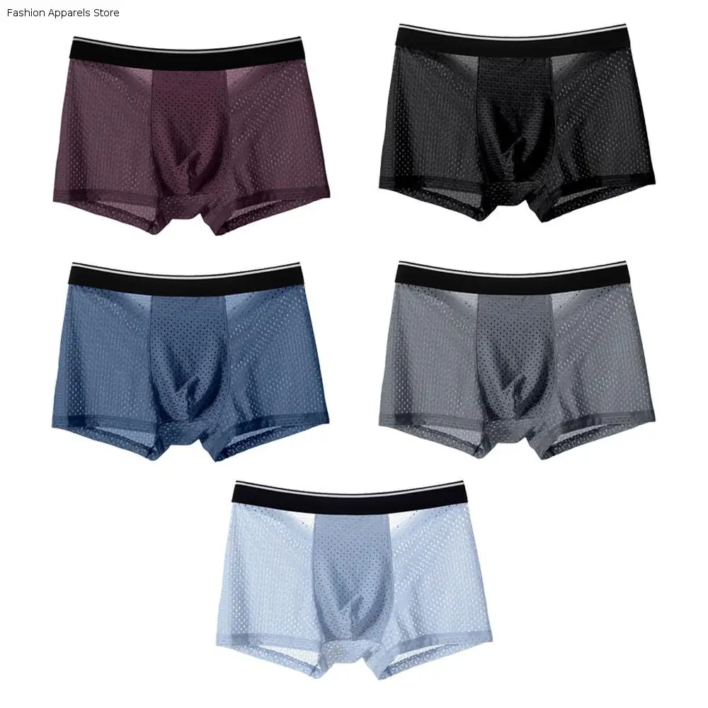 Mid-waist Men's Underwear Comfortable Soft Cutout Breathable Underpants Quick Dry Skin Friendly Mesh Boxer Shorts Sports
Mid-waist Men's Underwear Comfortable Soft Cutout Breathable Underpants Quick Dry Skin Friendly Mesh Boxer Shorts Sports