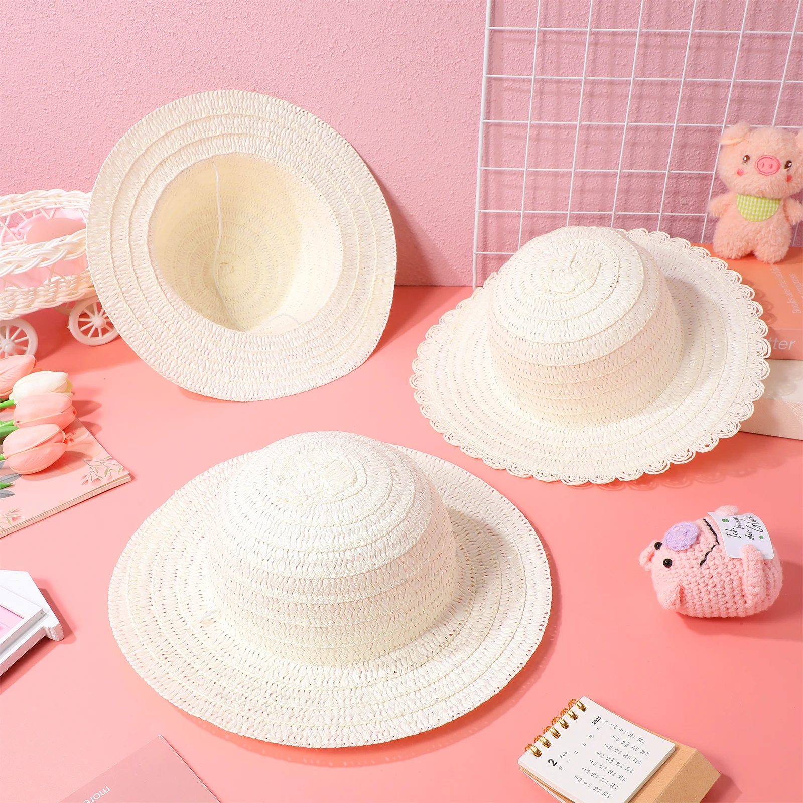 8 Pcs DIY Straw Hats for Kids Crafts Plain White Unpainted Girls Sunhats Manual Decorate Creative Painting Projects
8 Pcs DIY Straw Hats for Kids Crafts Plain White Unpainted Girls Sunhats Manual Decorate Creative Painting Projects