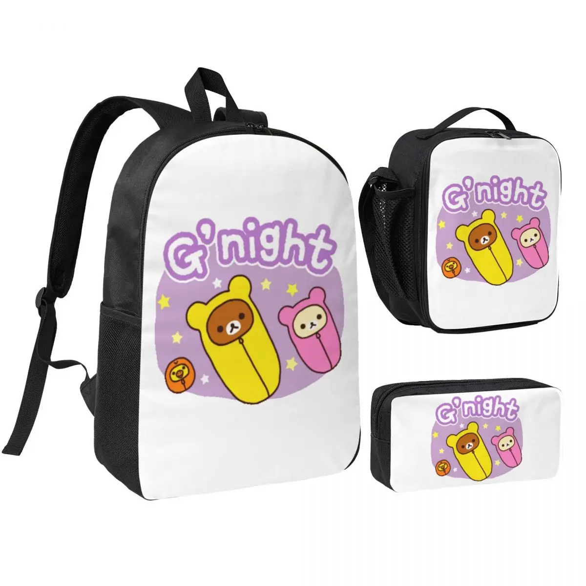 Good Night Rilakkuma Backpack Boys Girls BookBag School Bag Shoulder Bags 3ps Insulated Lunch Bag Pencil Case
Good Night Rilakkuma Backpack Boys Girls BookBag School Bag Shoulder Bags 3ps Insulated Lunch Bag Pencil Case