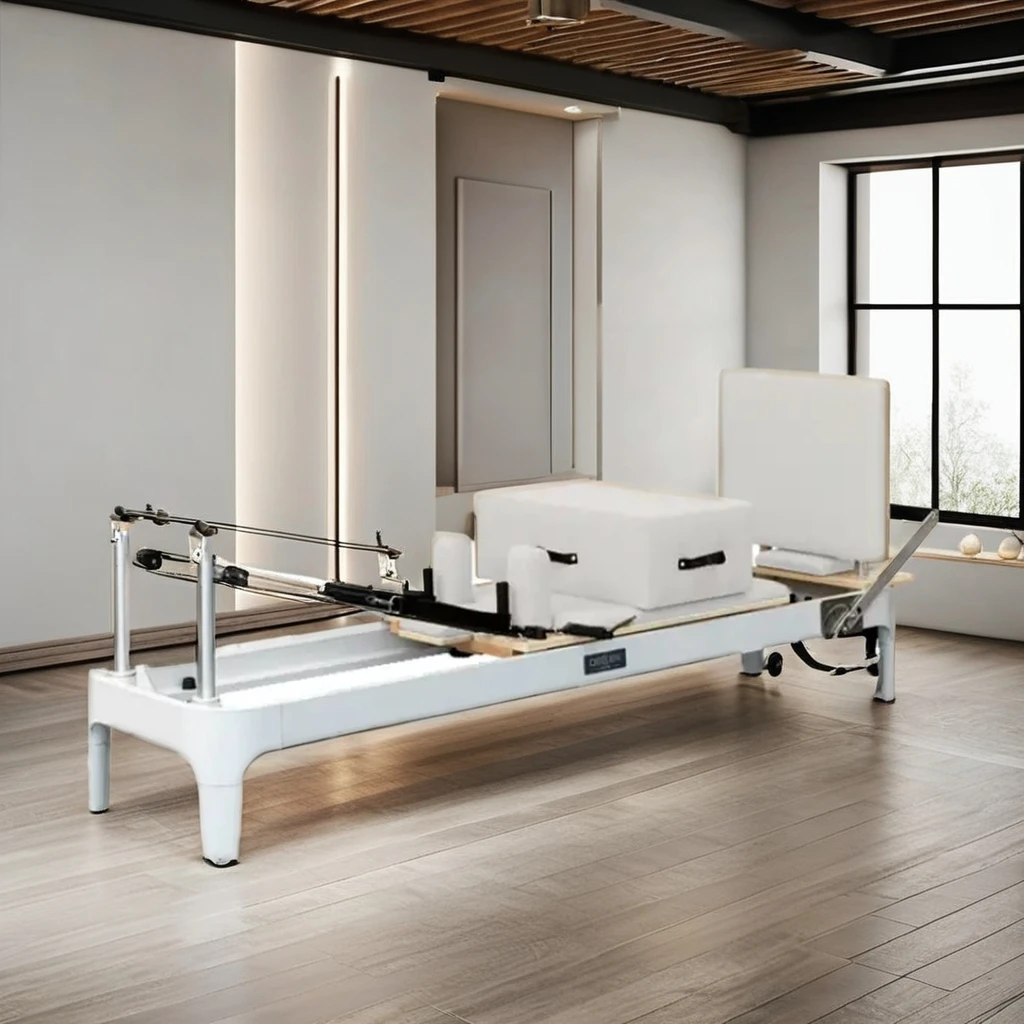 Customization Adjustable Portable and Durable Pilates Reformer Aluminum Alloy Bed- Fixed Track for Gym or Pilates Studio
Customization Adjustable Portable and Durable Pilates Reformer Aluminum Alloy Bed- Fixed Track for Gym or Pilates Studio
