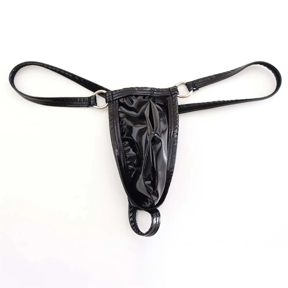 1pc Men's PU Leather G-Strings Underwear T-Back Thongs Briefs Shorts Sexy Low Rise Bulge Pouch Panties For Man
1pc Men's PU Leather G-Strings Underwear T-Back Thongs Briefs Shorts Sexy Low Rise Bulge Pouch Panties For Man