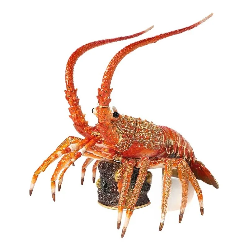 Ocean series enamel craft Swarovan diamond boston lobster metal decorative ornament
Ocean series enamel craft Swarovan diamond boston lobster metal decorative ornament