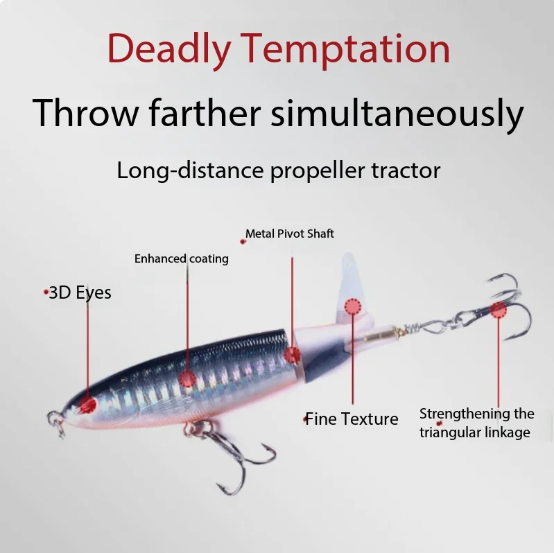 Topwater Whopper Plopper 13g Pencil Propeller Long Cast Hard Bait Freshwater Saltwater for Snakehead Bass Trout Sea Bass
Topwater Whopper Plopper 13g Pencil Propeller Long Cast Hard Bait Freshwater Saltwater for Snakehead Bass Trout Sea Bass