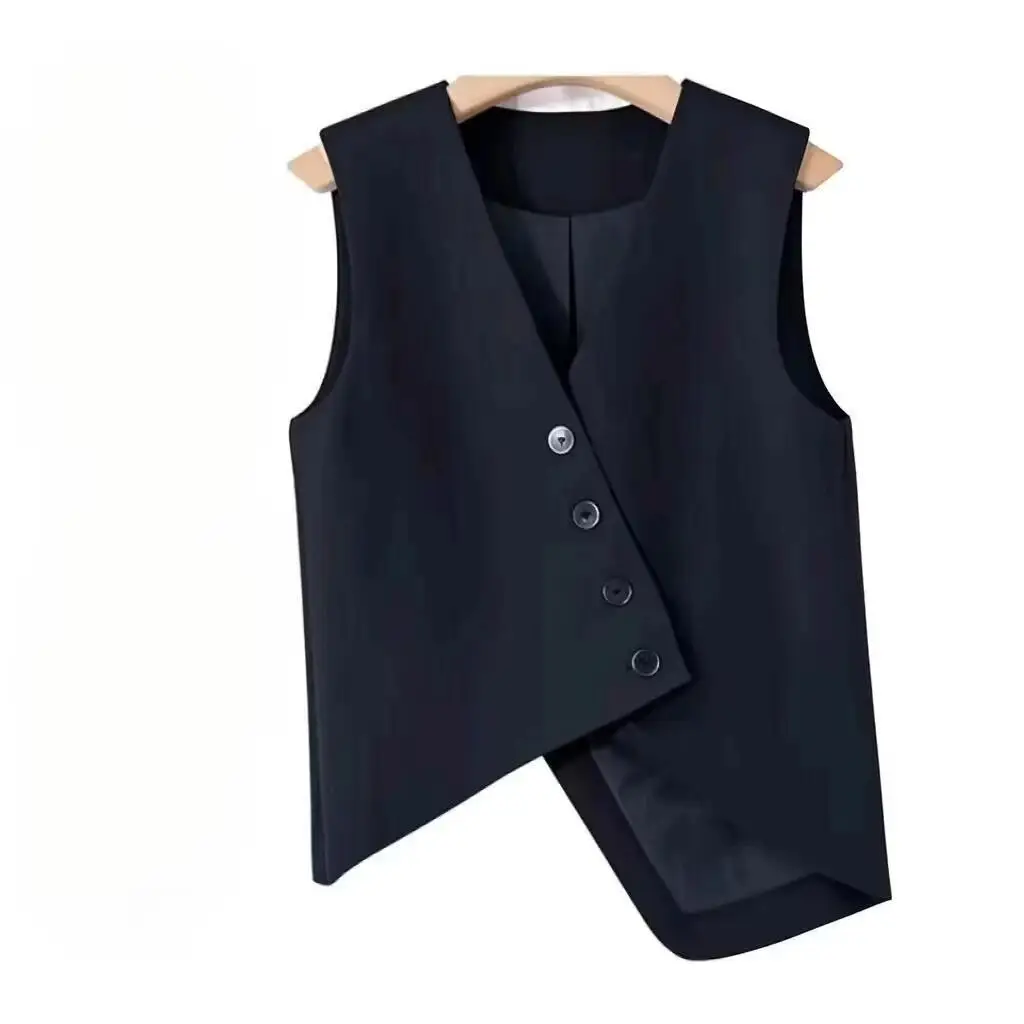Summer new 2026 original black high-end design sense foreign style fashion simple irregular vest women
Summer new 2026 original black high-end design sense foreign style fashion simple irregular vest women