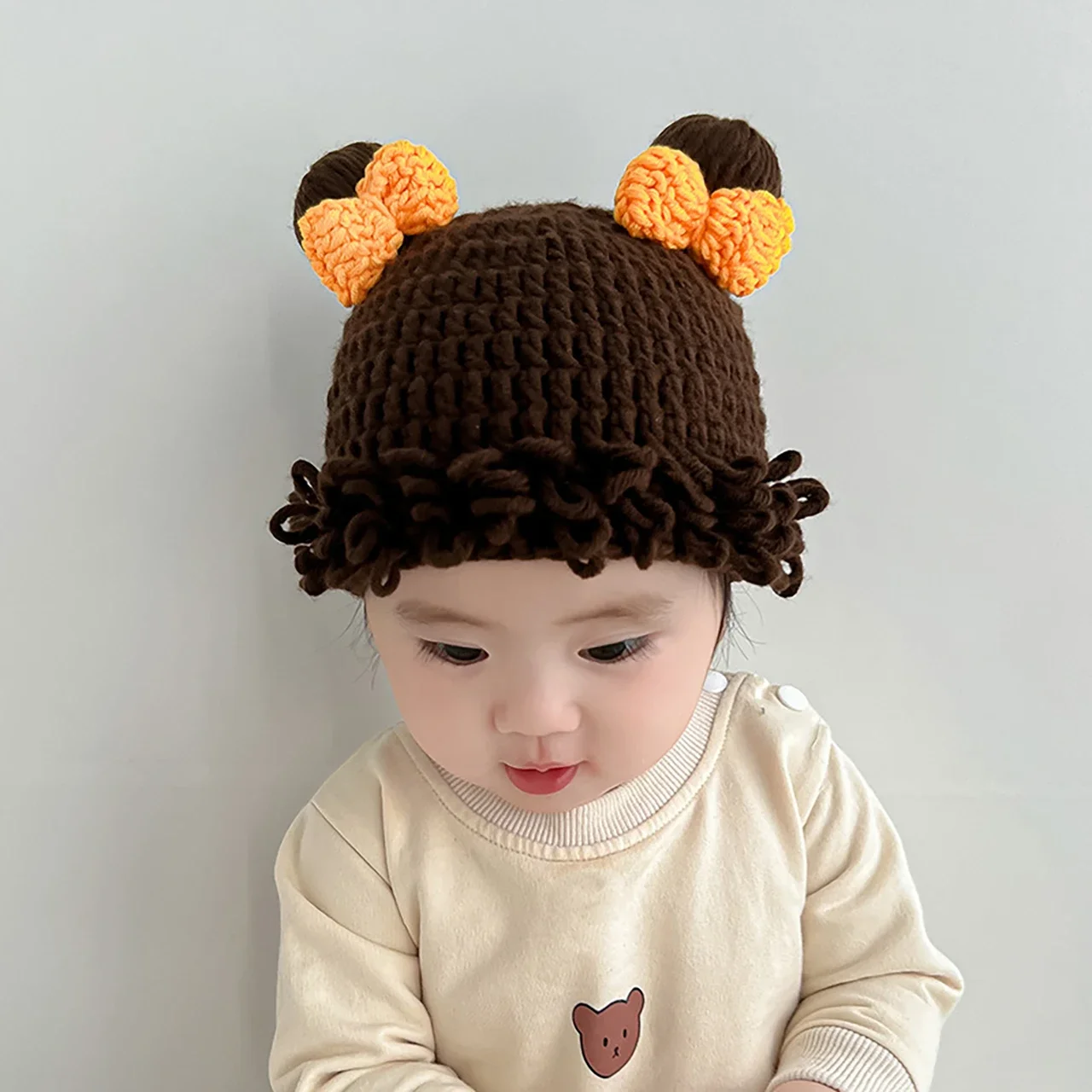 Cute Baby Wig Hat Cute Bowknot Infant Beanie Cap Autumn Winter Warm Knitted Hats Funny Cartoon Pullover Caps
Cute Baby Wig Hat Cute Bowknot Infant Beanie Cap Autumn Winter Warm Knitted Hats Funny Cartoon Pullover Caps