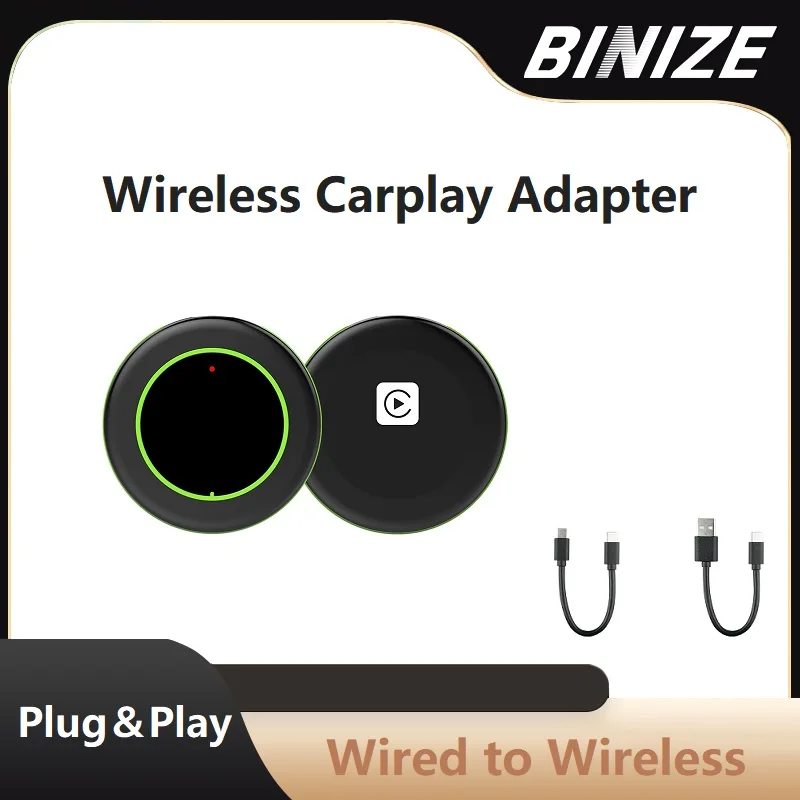 Binize Wireless Carplay Adapter Wired to Wireless Carplay Dongle Plug & Play For Honda Peugeot Volvo Kia VW Toyota
Binize Wireless Carplay Adapter Wired to Wireless Carplay Dongle Plug & Play For Honda Peugeot Volvo Kia VW Toyota