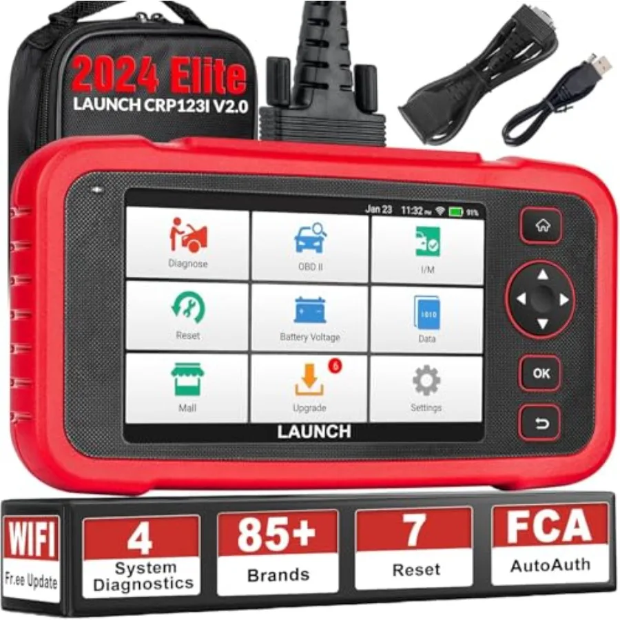 OBD2 Scanner CRP123I V2.0 Scan Tool Upgrade of CRP123E/CRP129E for ABS/SRS/at/ENG FCA SGW 7 Reset Services Oil/Brake/BMS/SAS/D
OBD2 Scanner CRP123I V2.0 Scan Tool Upgrade of CRP123E/CRP129E for ABS/SRS/at/ENG FCA SGW 7 Reset Services Oil/Brake/BMS/SAS/D