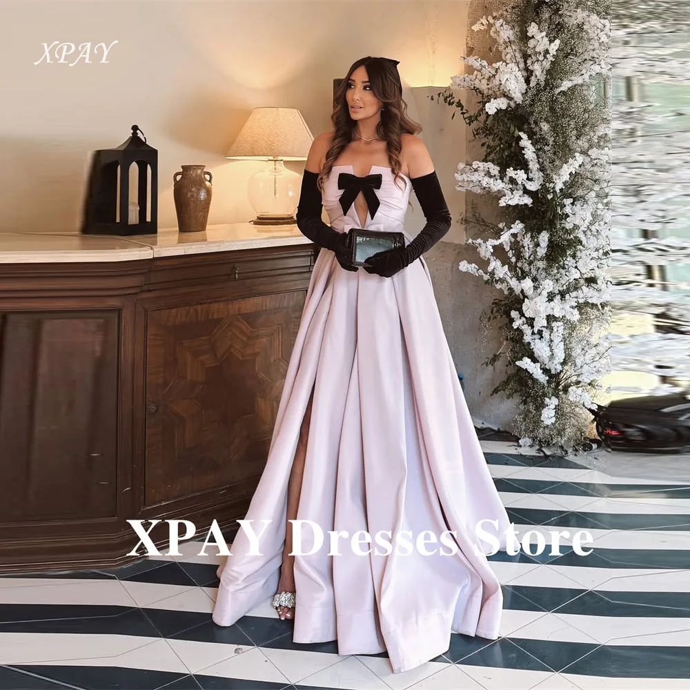 XPAY Princess Pink Long Party Evening Dresses Women US Strapless Bowknot Split Satin Prom Gowns Birthday Formal Customized
XPAY Princess Pink Long Party Evening Dresses Women US Strapless Bowknot Split Satin Prom Gowns Birthday Formal Customized