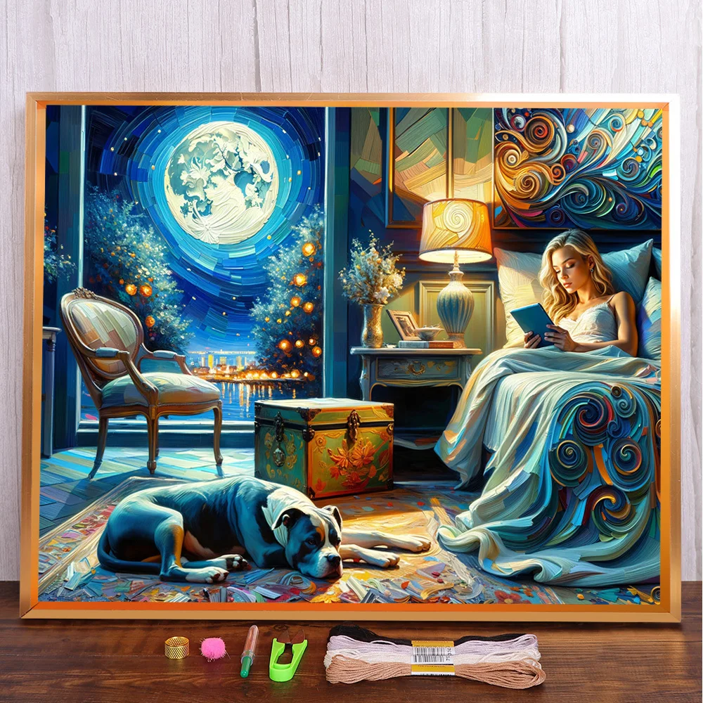 Scenery Women Dog Pre-Printed Cross-Stitch DIY Embroidery Patterns Painting Handicraft Handiwork Sewing Gift Home Decor Package
Scenery Women Dog Pre-Printed Cross-Stitch DIY Embroidery Patterns Painting Handicraft Handiwork Sewing Gift Home Decor Package