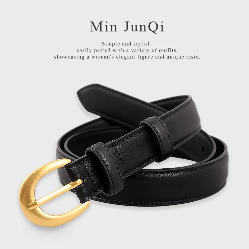 Genuine leather belt for women, new style casual versatile decorative temperament pin buckle belt
Genuine leather belt for women, new style casual versatile decorative temperament pin buckle belt