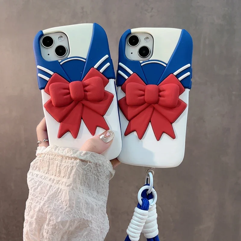 Japan Cute Anime Girl Dress Red Bow Handy Wrist Strap Silicone Case for iPhone 11 12 13 14 15 Pro Max Cartoon Protection cover
Japan Cute Anime Girl Dress Red Bow Handy Wrist Strap Silicone Case for iPhone 11 12 13 14 15 Pro Max Cartoon Protection cover