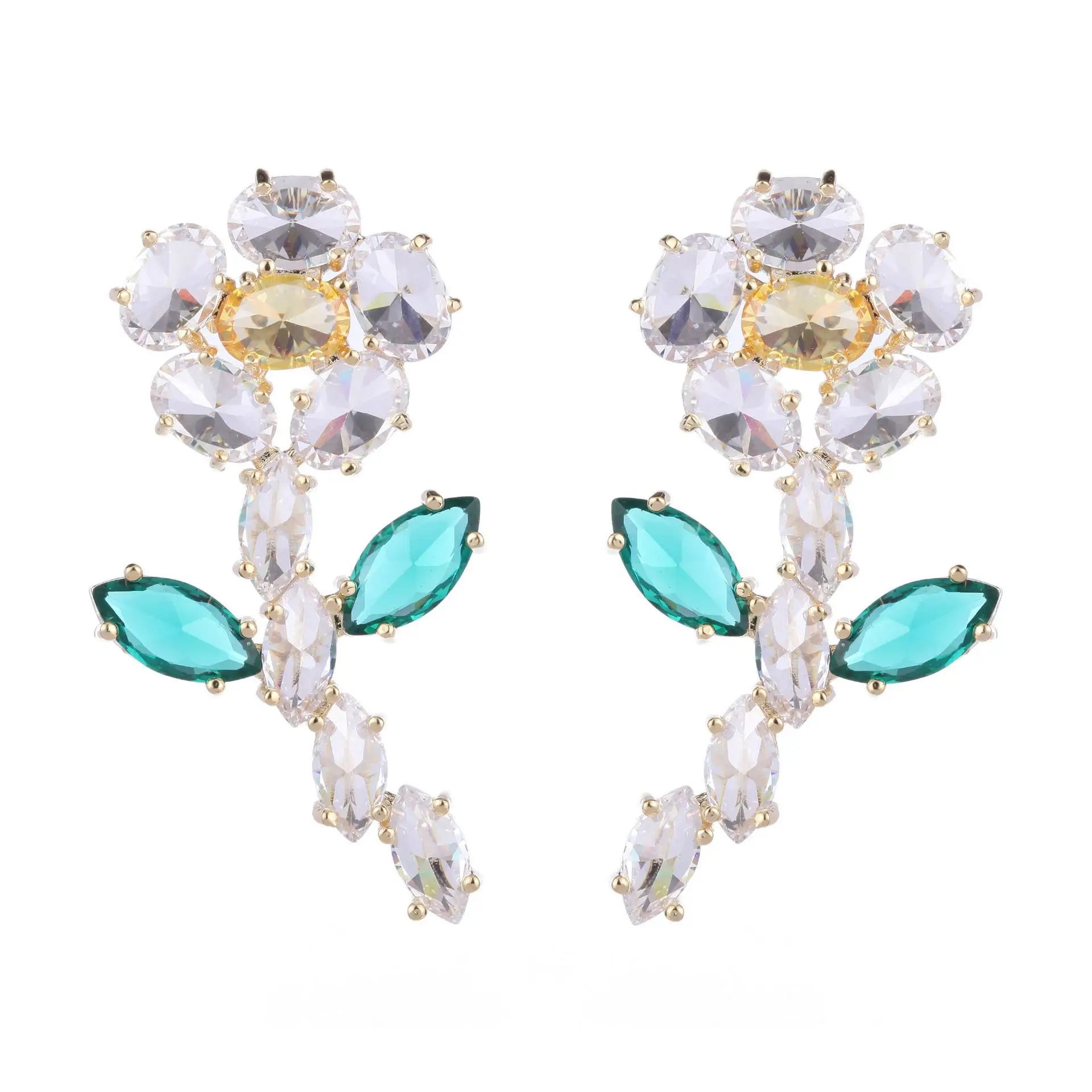 Zircon Flower Drop Earrings Brilliant Rhinestone Crystal Earrings for Women Elegant Fashion Jewelry Bridal Wedding Party Gifts
Zircon Flower Drop Earrings Brilliant Rhinestone Crystal Earrings for Women Elegant Fashion Jewelry Bridal Wedding Party Gifts
