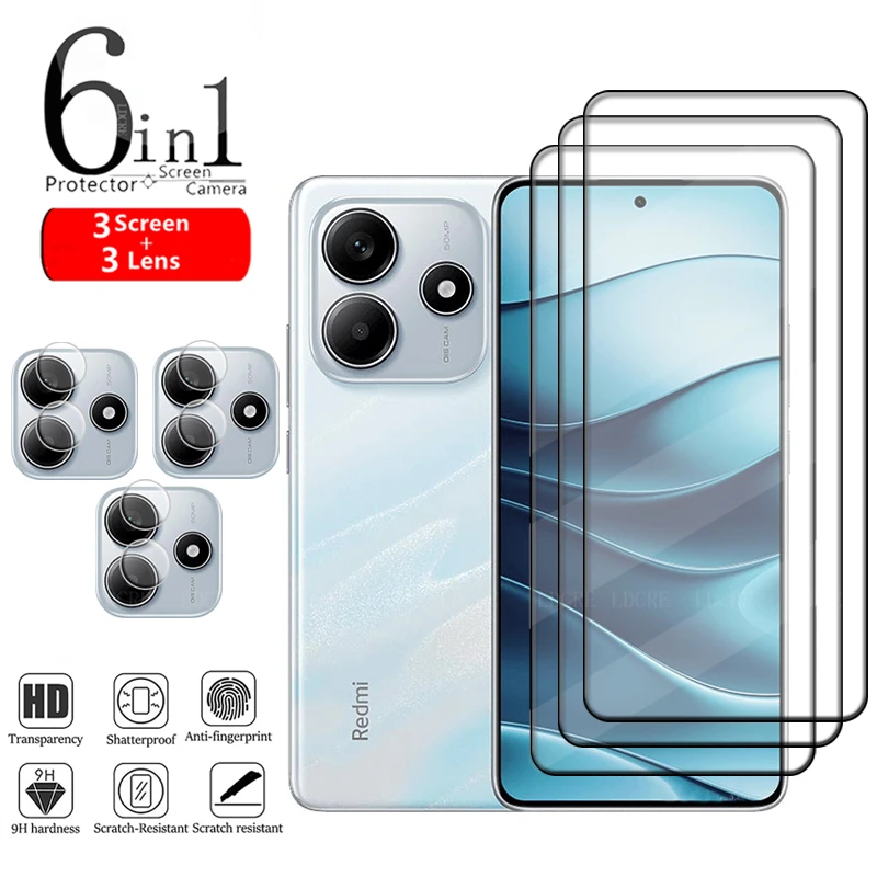 6in1 Cover Glass For Xiaomi Redmi Note 14 Glass Redmi Note 14 5G Tempered Glass 9H Screen Protector Redmi Note 14 5G Lens Glass
6in1 Cover Glass For Xiaomi Redmi Note 14 Glass Redmi Note 14 5G Tempered Glass 9H Screen Protector Redmi Note 14 5G Lens Glass
