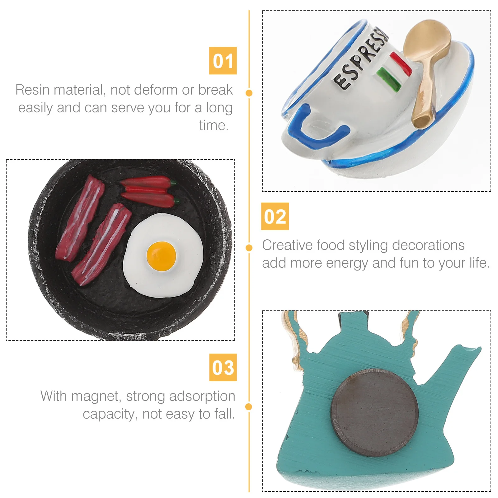 4Pcs Creative Food Fridge Magnet 3D Cartoon Resin Decorations for Kitchen Refrigerator Home Gift Food Refrigerator Magnet
4Pcs Creative Food Fridge Magnet 3D Cartoon Resin Decorations for Kitchen Refrigerator Home Gift Food Refrigerator Magnet