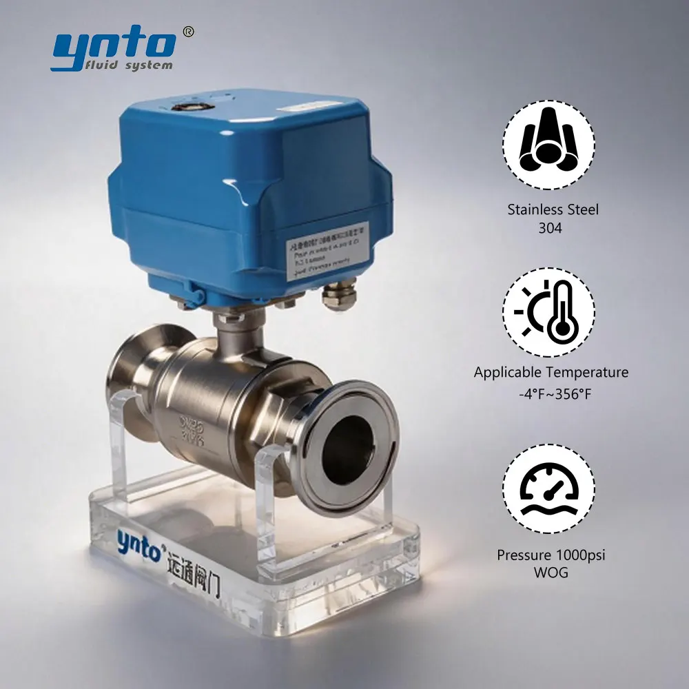 Industrial Quality IP65 Blue Version Electric 304 Stainless Steel Clamp Quick-Acting Ball Valve for Industrial Fluid Transfer
Industrial Quality IP65 Blue Version Electric 304 Stainless Steel Clamp Quick-Acting Ball Valve for Industrial Fluid Transfer