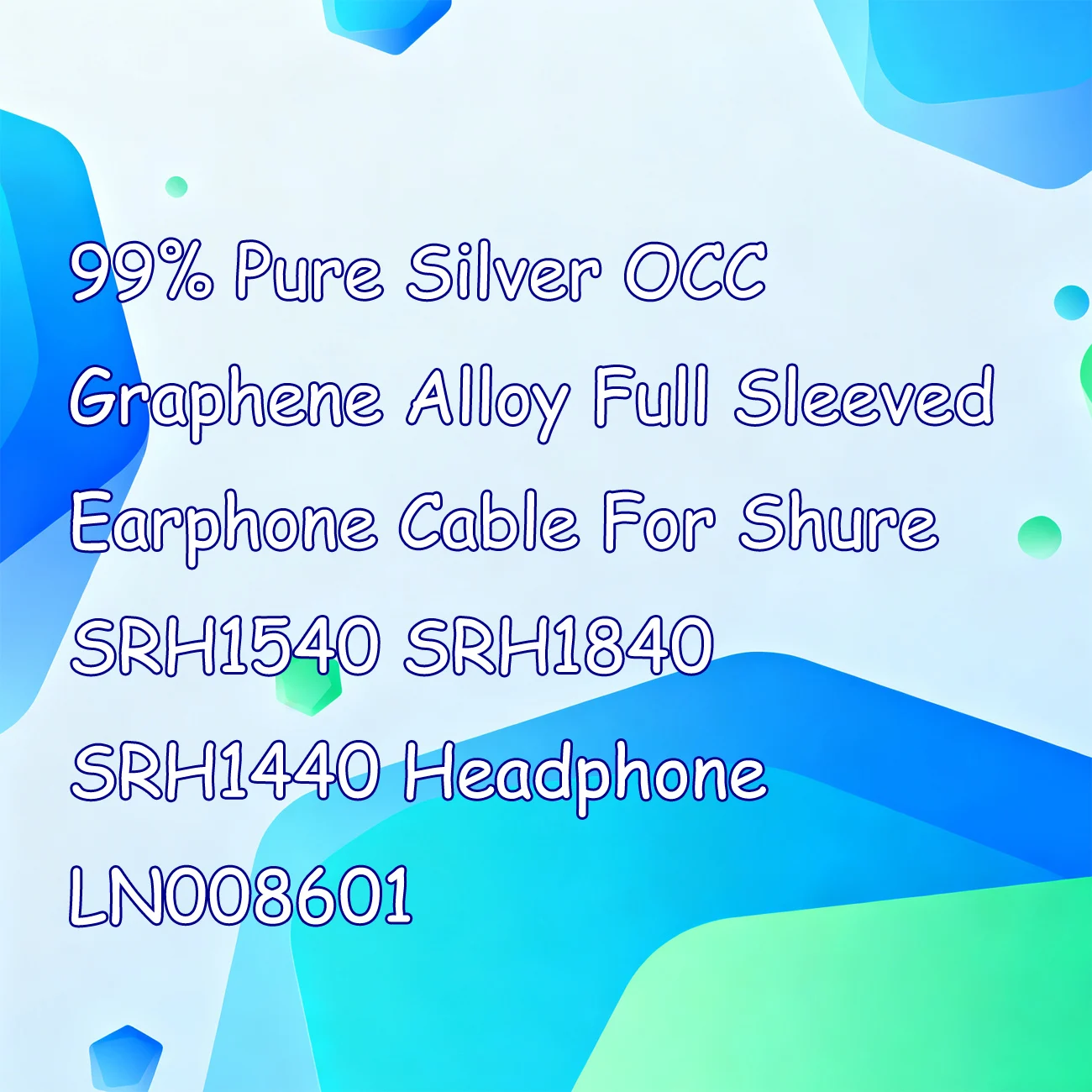 99% Pure Silver OCC Graphene Alloy Full Sleeved Earphone Cable For Shure SRH1540 SRH1840 SRH1440 Headphone LN008601
99% Pure Silver OCC Graphene Alloy Full Sleeved Earphone Cable For Shure SRH1540 SRH1840 SRH1440 Headphone LN008601