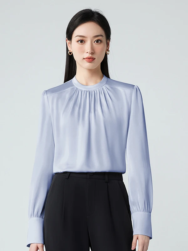 Fashionable round Neck Loose Long Sleeve Women's Shirt Elegant Simple Style Commute Wind Polyester Fiber Casual Business Shirt
Fashionable round Neck Loose Long Sleeve Women's Shirt Elegant Simple Style Commute Wind Polyester Fiber Casual Business Shirt