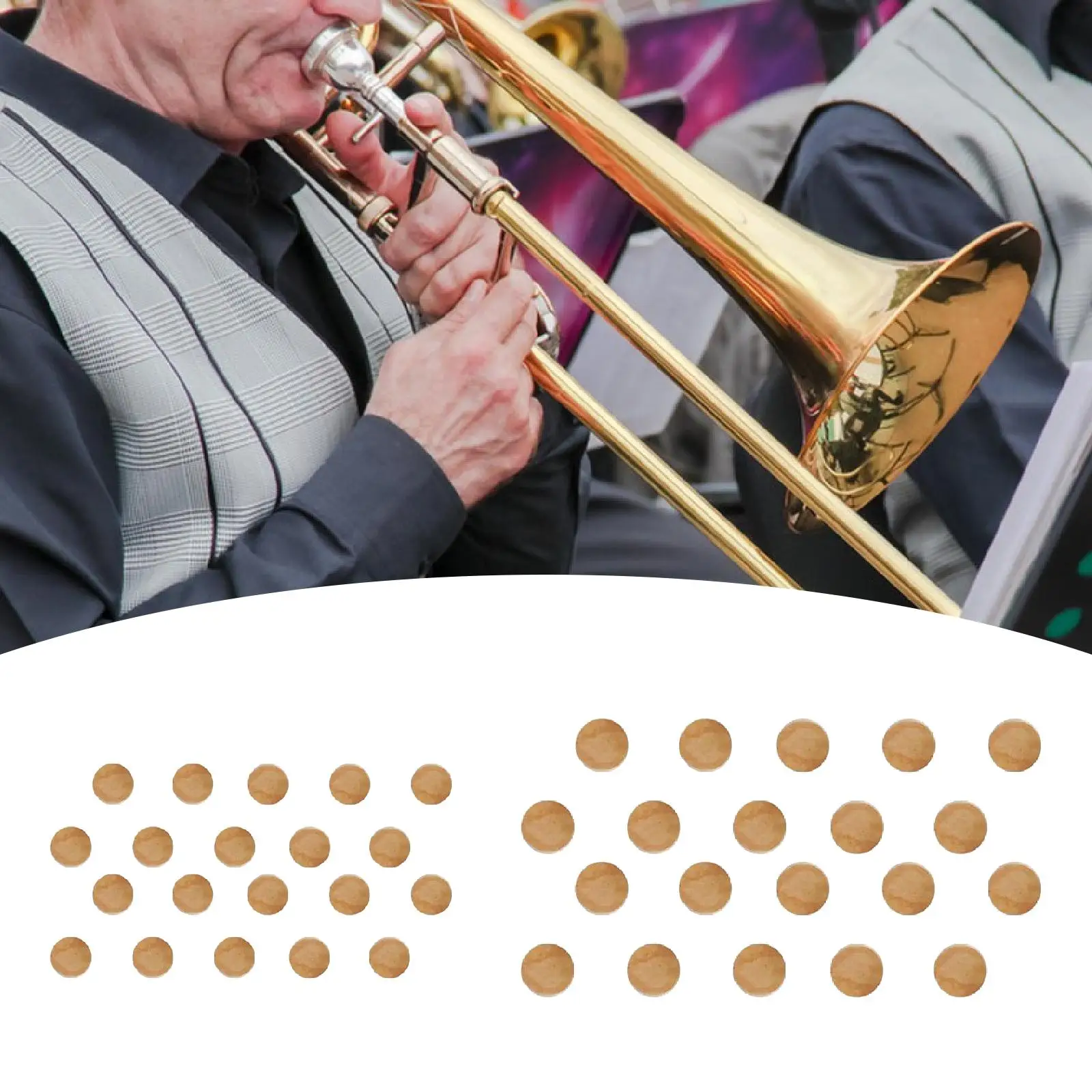 20Pcs Trumpet Cork Pads Trumpet Repairing Cork Pads Musical Instrument Accessories Assembly Replacement Wind Instrument
20Pcs Trumpet Cork Pads Trumpet Repairing Cork Pads Musical Instrument Accessories Assembly Replacement Wind Instrument