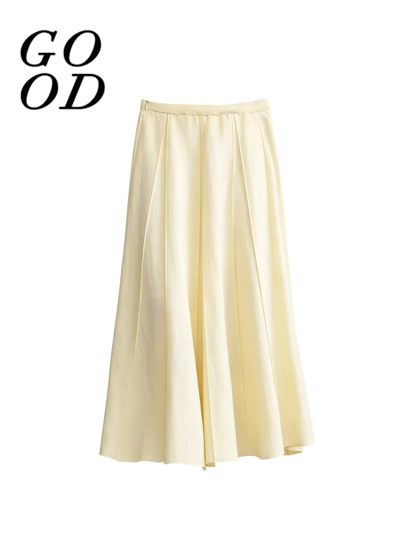 Good Windy Silk A-Line Midi Skirt Simple Artistic Summer Long Dress Versatile Ins Split Splice Skirts for Women Polyester Fiber
Good Windy Silk A-Line Midi Skirt Simple Artistic Summer Long Dress Versatile Ins Split Splice Skirts for Women Polyester Fiber