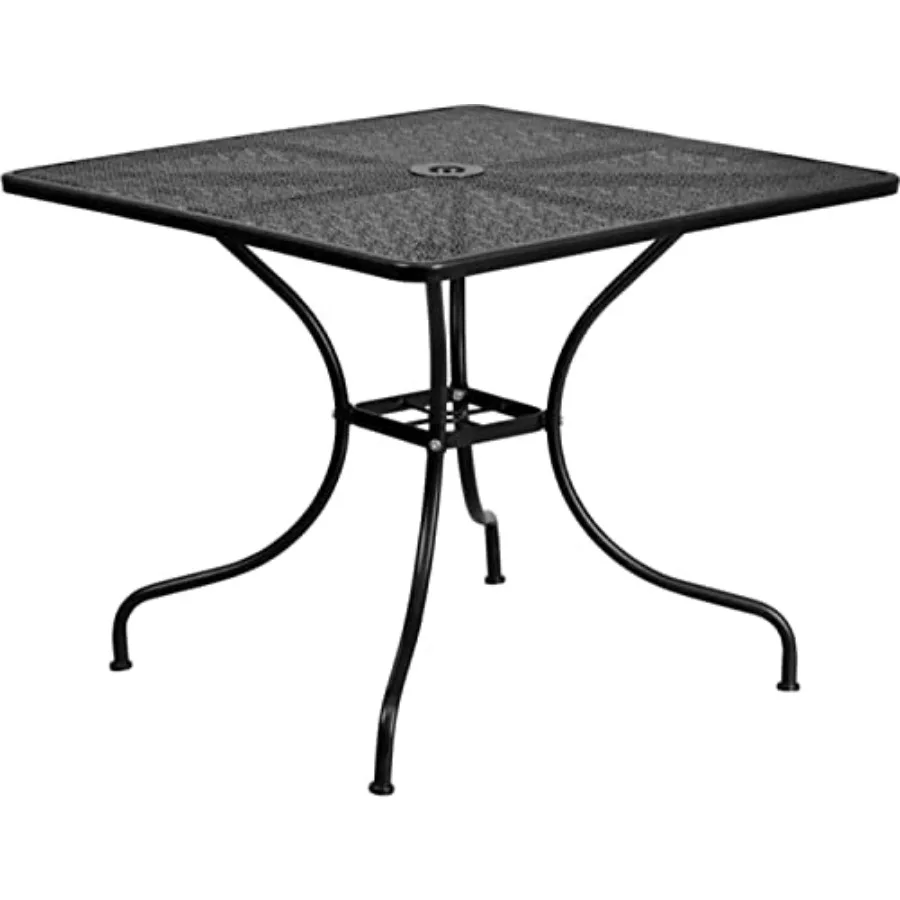 Oia Commercial Grade 35.5" Square Black Indoor-Outdoor Steel Patio Table with Umbrella Hole
Oia Commercial Grade 35.5" Square Black Indoor-Outdoor Steel Patio Table with Umbrella Hole