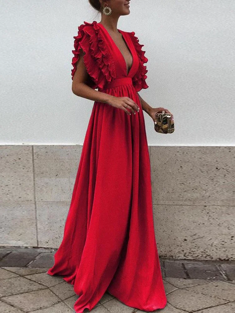 2025 Women's Dress Korean Fashion V-Neck Sexy Skirt Oversize Black Vintage Elegant Party Dress White Evening Dresses Long Robe
2025 Women's Dress Korean Fashion V-Neck Sexy Skirt Oversize Black Vintage Elegant Party Dress White Evening Dresses Long Robe