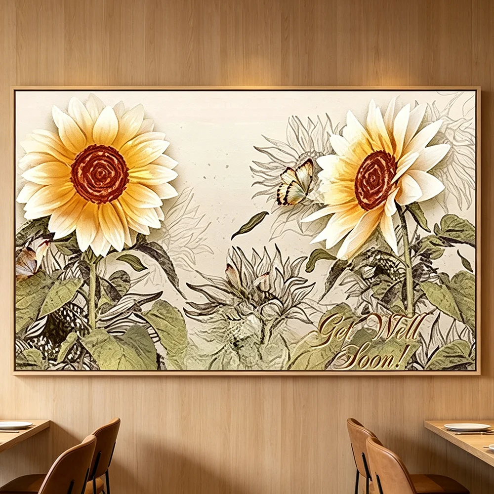 Sunflower 3D Relief Wallpaper European Style Retro Wall Mural - Vintage TV Background Wall Art Decor for Bedroom, Living Room
Sunflower 3D Relief Wallpaper European Style Retro Wall Mural - Vintage TV Background Wall Art Decor for Bedroom, Living Room