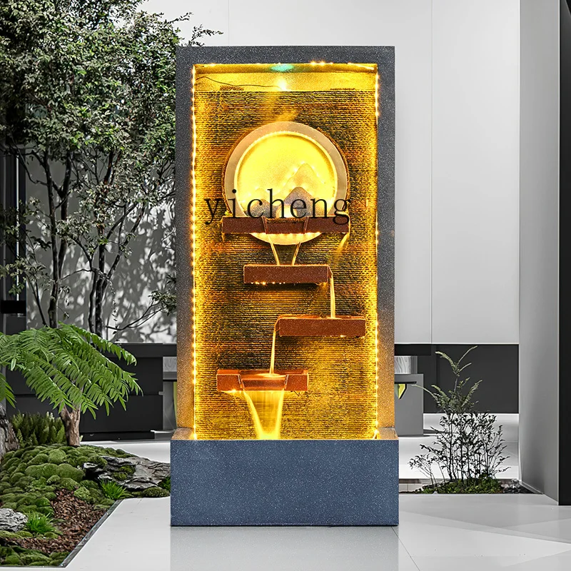 TWR water curtain wall rockery running water screen partition floor ornament landscape decoration
TWR water curtain wall rockery running water screen partition floor ornament landscape decoration