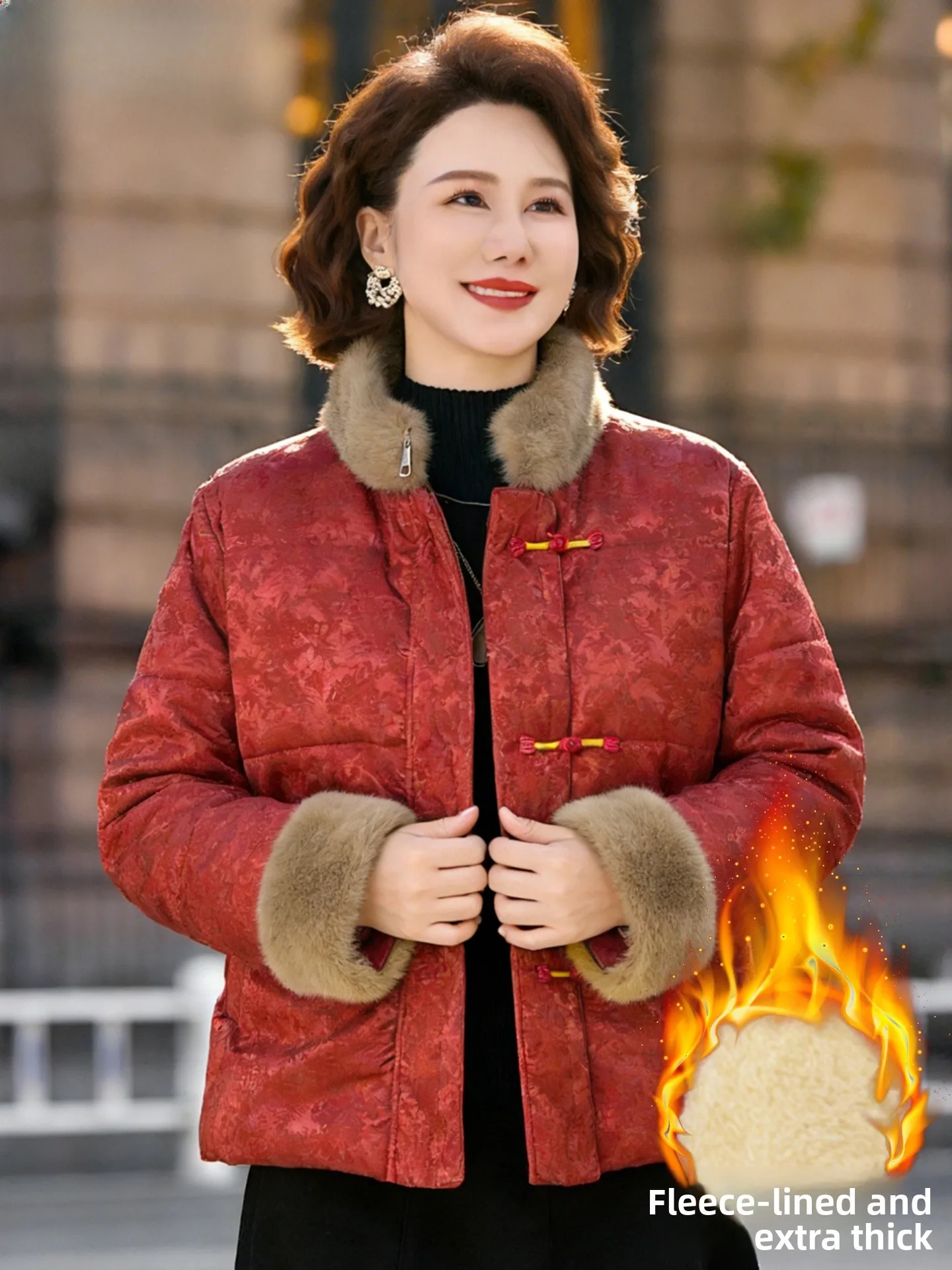 New Chinese Sle Women's Thiened down Cotton Jaet Winter Coat Warm Fce Lined Tang Suit Outerwear for Middle-Aged And ...
New Chinese Sle Women's Thiened down Cotton Jaet Winter Coat Warm Fce Lined Tang Suit Outerwear for Middle-Aged And ...