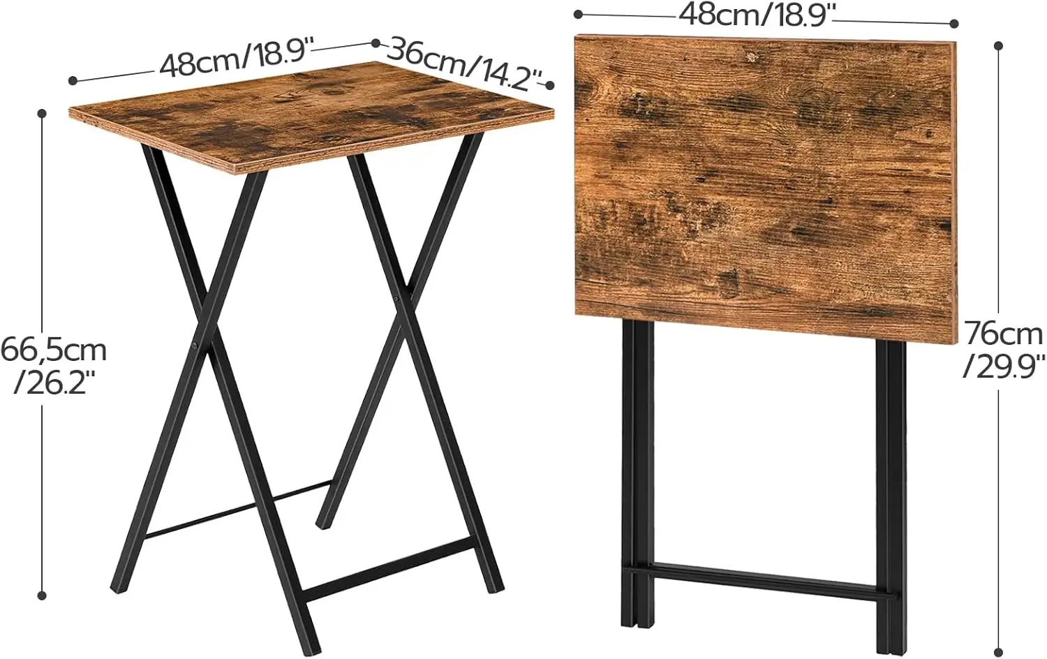 HOOBRO Industrial Snack Tables for Eating at Couch, Stable Metal Frame, Easy Assembly, Space Saving
HOOBRO Industrial Snack Tables for Eating at Couch, Stable Metal Frame, Easy Assembly, Space Saving