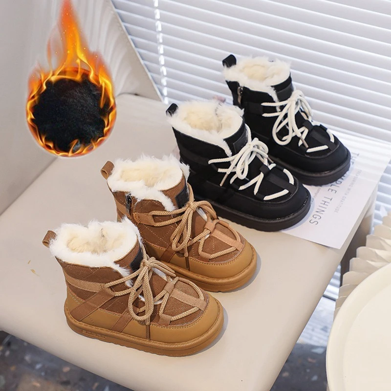 High Quality Kids Snow Boots Winter Plush Warm Cotton Shoes for Boys Girls Short Boots Non-slip Waterproof Toddler Fashion Boots
High Quality Kids Snow Boots Winter Plush Warm Cotton Shoes for Boys Girls Short Boots Non-slip Waterproof Toddler Fashion Boots
