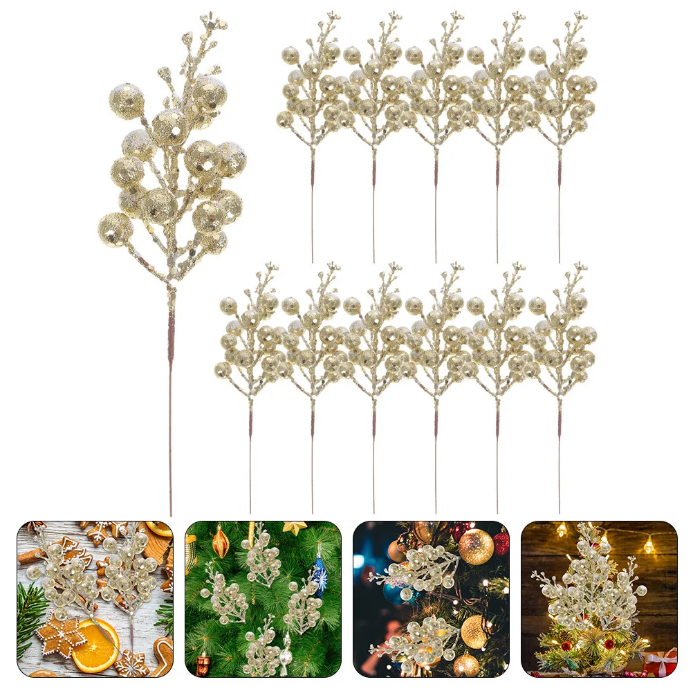 12pcs Artificial Christmas Tree Picks Berry Stems For Christmas Tree Decor Holiday Season Crafts Xmas Party Supplies
12pcs Artificial Christmas Tree Picks Berry Stems For Christmas Tree Decor Holiday Season Crafts Xmas Party Supplies