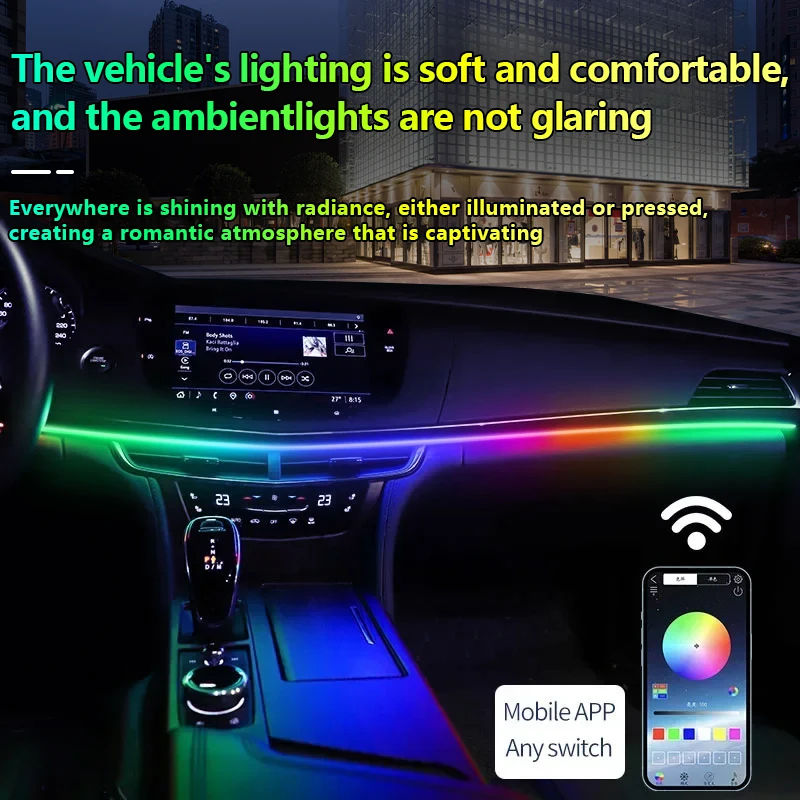 22/18/14 IN 1 RGB Symphony Streamer Car Ambient Lights Interior LED Acrylic Strips Decoration Atmosphere Lamp APP Remote Control
22/18/14 IN 1 RGB Symphony Streamer Car Ambient Lights Interior LED Acrylic Strips Decoration Atmosphere Lamp APP Remote Control