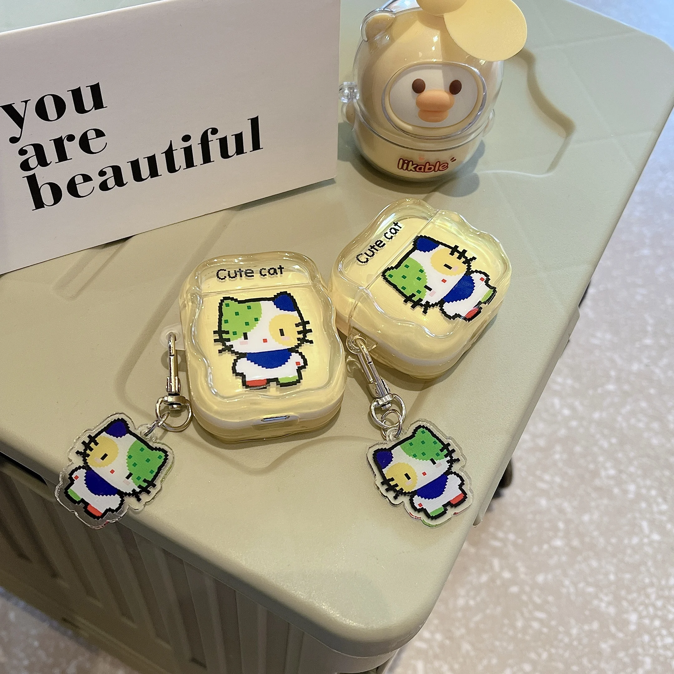 Cartoon Cute For Airpods Pro 3.Pro 2 AirPods1 2 AirPods 3 4 Bluetooth Earphone Case Japanese 8-bit style Cat Protective Cover
Cartoon Cute For Airpods Pro 3.Pro 2 AirPods1 2 AirPods 3 4 Bluetooth Earphone Case Japanese 8-bit style Cat Protective Cover