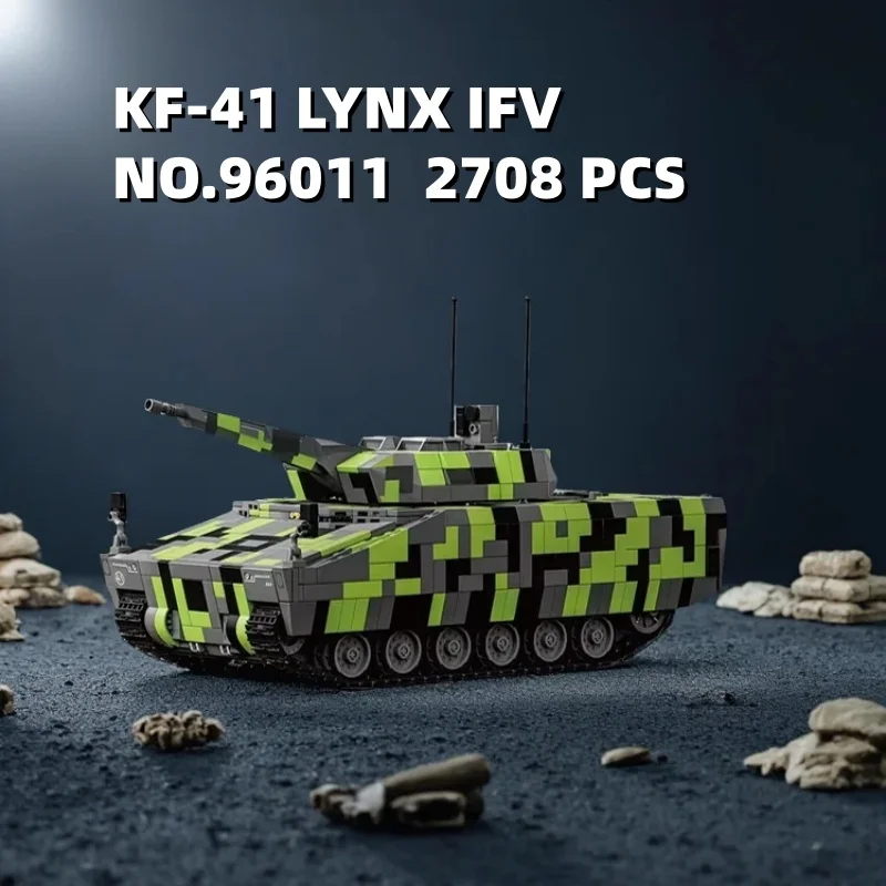 Конструктор 2708 деталей: Боевая машина пехоты Mountain Lion KF-41 (модель №96011) — развивающая игрушка MOC для детей и коллекционеров
Конструктор 2708 деталей: Боевая машина пехоты Mountain Lion KF-41 (модель №96011) — развивающая игрушка MOC для детей и коллекционеров