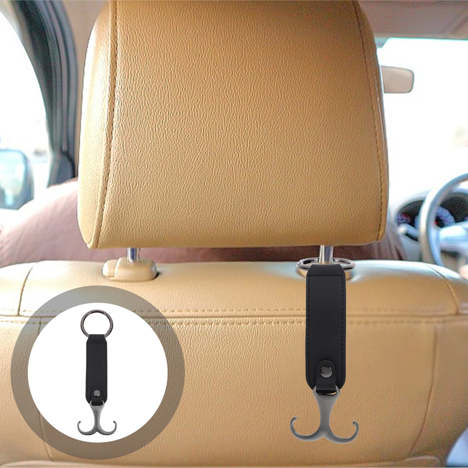 Car Hook Automotive Seat Back Hooks Backseat Storage Multifunction Hanger for Headrest Pu Hangers
Car Hook Automotive Seat Back Hooks Backseat Storage Multifunction Hanger for Headrest Pu Hangers