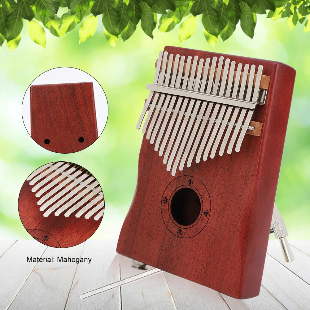 17-Key Kalimba Mahogany Thumb Piano Musical Instrument with Bag and Audio Cable
17-Key Kalimba Mahogany Thumb Piano Musical Instrument with Bag and Audio Cable