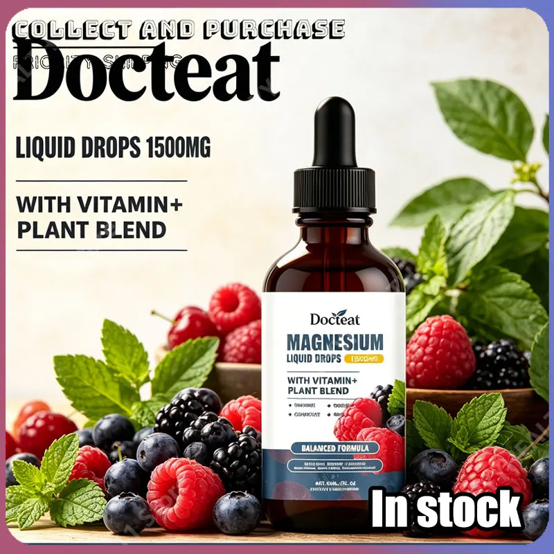 Magnesium Liquid Drops 1500mg with L-Theanine Potassium Vitamin C and D3 Supports Daily Wellness Relaxation Nutritional Support
Magnesium Liquid Drops 1500mg with L-Theanine Potassium Vitamin C and D3 Supports Daily Wellness Relaxation Nutritional Support