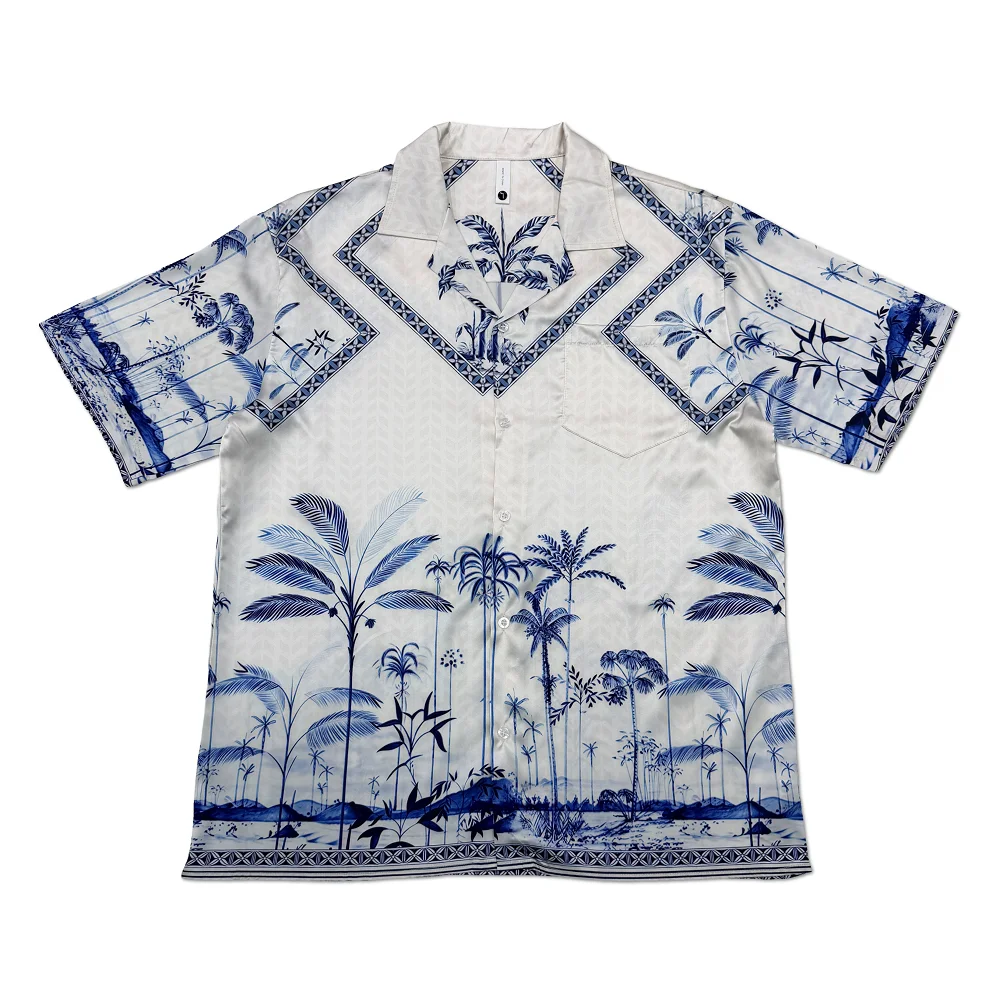 Рубашка унисекс из сатина с принтом двух синих кокосовых пальм, с коротким рукавом, высокого качества, свободного кроя, для отдыха и пляжа
Рубашка унисекс из сатина с принтом двух синих кокосовых пальм, с коротким рукавом, высокого качества, свободного кроя, для отдыха и пляжа