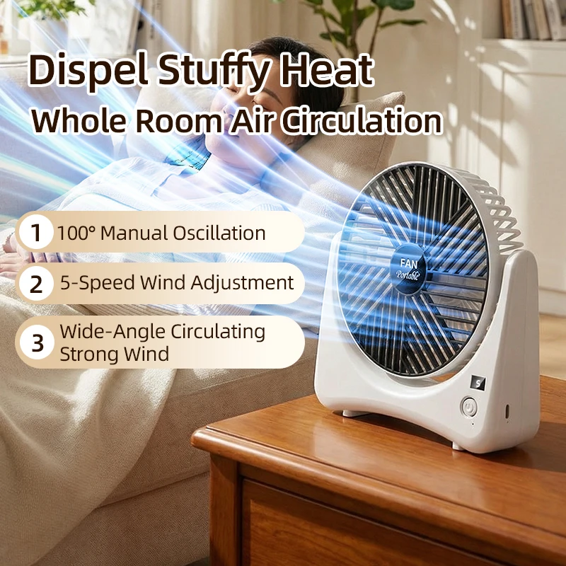 Strong Wind Mini Table Fan USB Fast Charging 1200mAh 5 Speed Adjustable Portable Air Circulator for Home Dorm Travel Outdoor
Strong Wind Mini Table Fan USB Fast Charging 1200mAh 5 Speed Adjustable Portable Air Circulator for Home Dorm Travel Outdoor