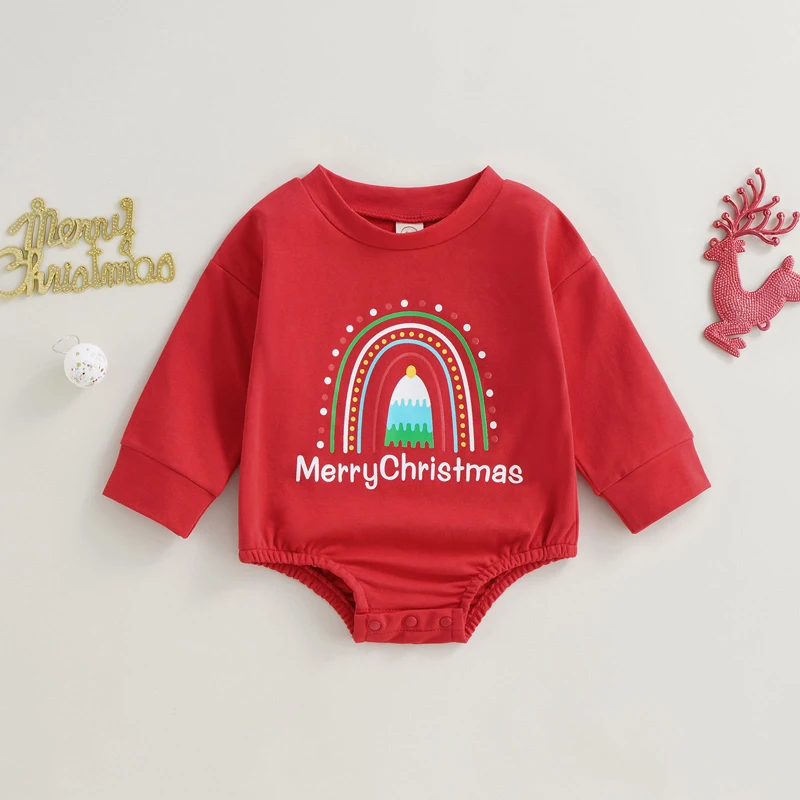 Infant Girls Stylish Spring and Fall Romper with Long Sleeves O Neck and Colorful Rainbow Print Design
Infant Girls Stylish Spring and Fall Romper with Long Sleeves O Neck and Colorful Rainbow Print Design