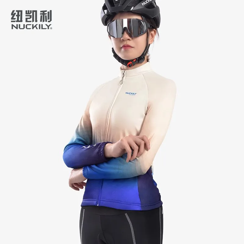 NUCKILY Women's Fleece Cycling Jersey Thermal Long Sleeve Quick Dry Breathable Anti-Slip with 3 Rear Pockets Reflective for Autu
NUCKILY Women's Fleece Cycling Jersey Thermal Long Sleeve Quick Dry Breathable Anti-Slip with 3 Rear Pockets Reflective for Autu