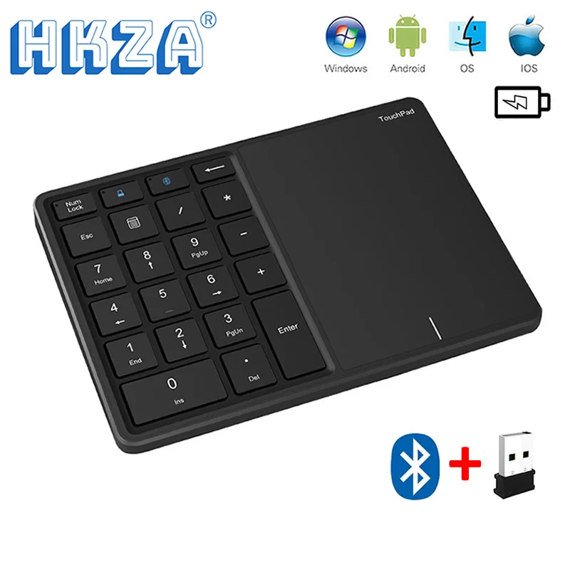 Bluetooth-клавиатура HKZA Mini 2,4G, цифровая клавиатура с тачпадом, 22 клавиши, для Windows, IOS, Mac OS, Android, ПК, планшета
Bluetooth-клавиатура HKZA Mini 2,4G, цифровая клавиатура с тачпадом, 22 клавиши, для Windows, IOS, Mac OS, Android, ПК, планшета
