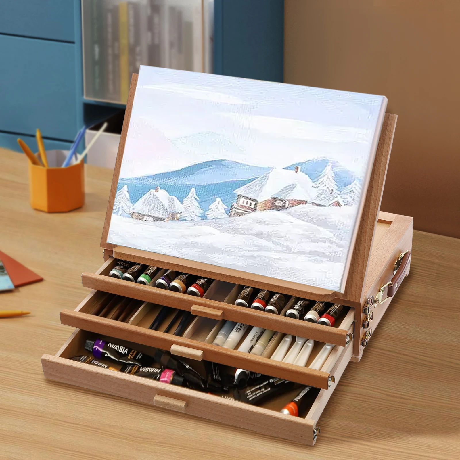 Adjustable Storage Box Easel,Painting Board Stand with Drawers,Storage Box Easel
Adjustable Storage Box Easel,Painting Board Stand with Drawers,Storage Box Easel